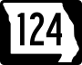 Route 124 marker