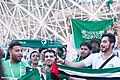 Image 10Saudi football fans cheering for their national football team at the FIFA World Cup (from Culture of Saudi Arabia)