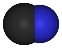 Ball-and-stick model of the cyanide anion