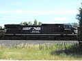 NS #9903 GE C40-9W along with two other units head west from NS Elkhart Yard