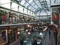 Wayfarers Arcade, decorated for Christmas.