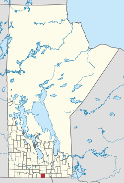 Location of the RM of Stanley in Manitoba