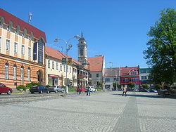 Masaryk Square in Uherský Brod