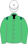 Emerald green, dark green epaulets, white cap