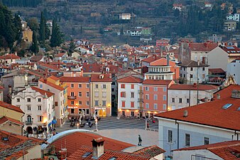 Panoramic view of Tartini Square