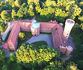 Aerial shot of Radaune Castle