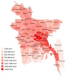 Bangladesch Bevölkerungsdichte 2011.svg