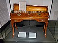 Glass display case containing Glass Armonica