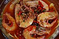 A bowl of Mee Udang (Prawn noodles)