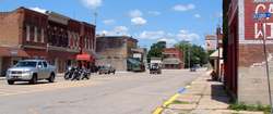 The view north along Main Street.