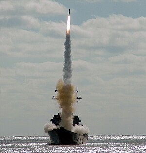 USS Bainbridge (DDG-96) firing a missile