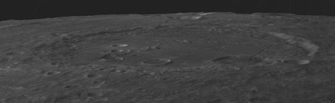 Gauss crater from Apollo 14