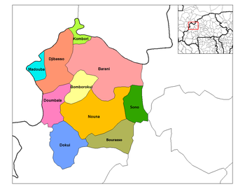 Kombori Department location in the province