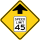 Speed limit ahead