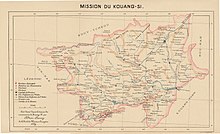 Map of Kwanghsi Mission, prepared by Adrien Launay [fr], 1889.