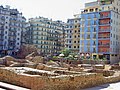 The colourful Navarinou Square at the city center.