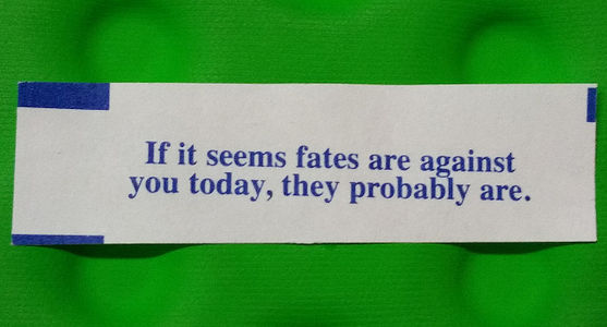 Unusual fortune cookie message