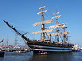 The Amerigo Vespucci of the Italian Marina Militare is an example of tall ship.