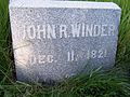 Headstone of John R. Winder.