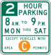 Parking with time and permit restrictions, San Francisco