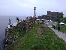 Situación de la ermita junto al faro en el cabo Antzoriz.