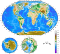 Topográfico Mapa del mundo