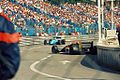 Karl Wendlinger racing for March at the 1992 Monaco Grand Prix.