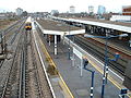 Looking north from the A2 New Cross Road, with platform A nearest the camera