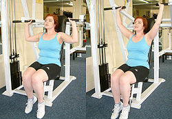 Shoulder press machine