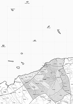 Map of Tubigon showing barangays and islands