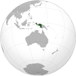 Location of Netherlands New Guinea