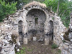 Church ruins in the village