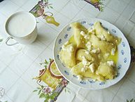 Bryndzové pirohy (cheese-filled dumplings)