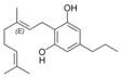 Estructura química del cannabigerovarina.