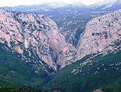 The Gorropu Canyon in Supramonte