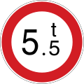 Maximum weight limit (5.5t)