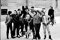 Children on the streets of Sarajevo, winter 1992-1993, during the siege of the city