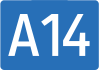 A14高速公路 shield}}