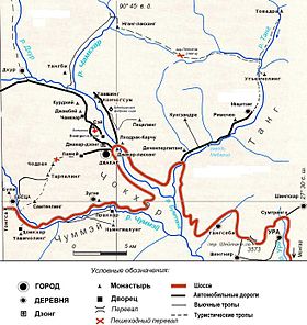 Карта центральной части Бумтанга