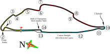 Layout of the Circuit Gilles Villeneuve