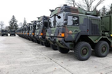 44M 8×8 of the Slovenian Army. As later production trucks, these carry HX38.540 nomenclature