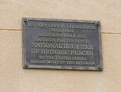 National Register of Historic Places plaque