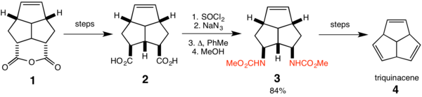 The Curtius reaction in Woodward's total synthesis of triquinacene