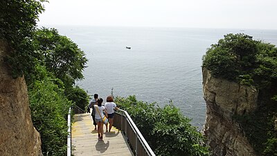 Cliff-side plank road