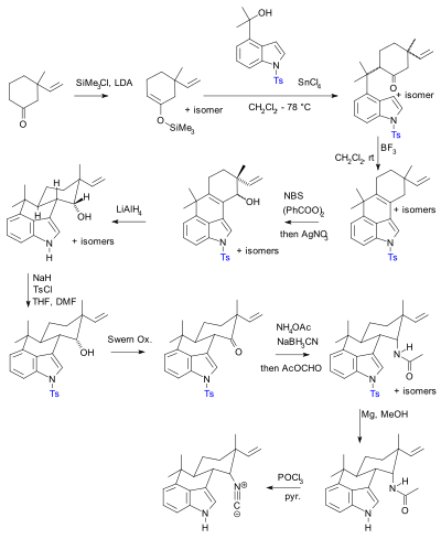 Hapalindole U synthesis Muratake 1990