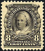 The first Martha Washington postage stamp, issue 1902