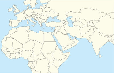 Mapa de localización de Mediterráneo y Oriente Medio