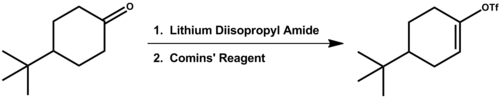 Sample Reaction With Comin's Reagent