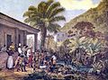 Image 45Indigenous people at a farm plantation in Minas Gerais in present-day Brazil, c. 1824 (from Indigenous peoples of the Americas)