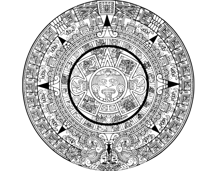 File:Aztec Solar Disk Calendar.png